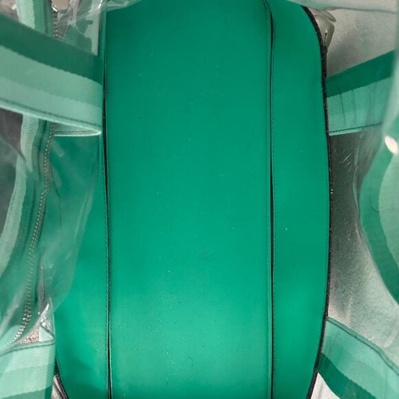 Green and Clear Large Tote with Small Clutch - Picture 3 of 6